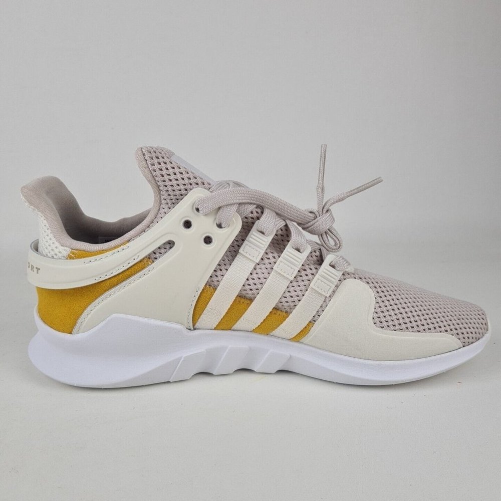 Adidas Men's Equipment Support ADV Running Sneakers White Yellow SZ 10.5 - Picture 3 of 12
